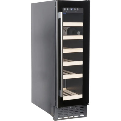 Amica | AWC300BL | 19 Bottle | Single Zone | Black | Wine Fridge