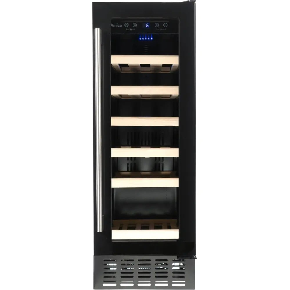 Amica | AWC300BL | 19 Bottle | Single Zone | Black | Wine Fridge
