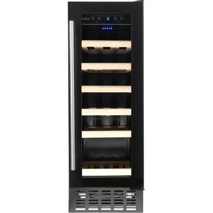 Amica | AWC300BL | 19 Bottle | Single Zone | Black | Wine Fridge
