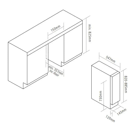Caple WI159 Wine Fridge | 8 Bottle | Single Zone | Stainless Steel