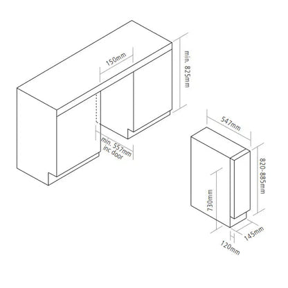Caple WI159 Wine Fridge | 8 Bottle | Single Zone | Stainless Steel