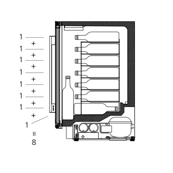 Caple WI159 Wine Fridge | 8 Bottle | Single Zone | Stainless Steel