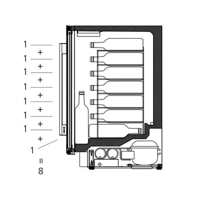 Caple WI159 Wine Fridge | 8 Bottle | Single Zone | Stainless Steel
