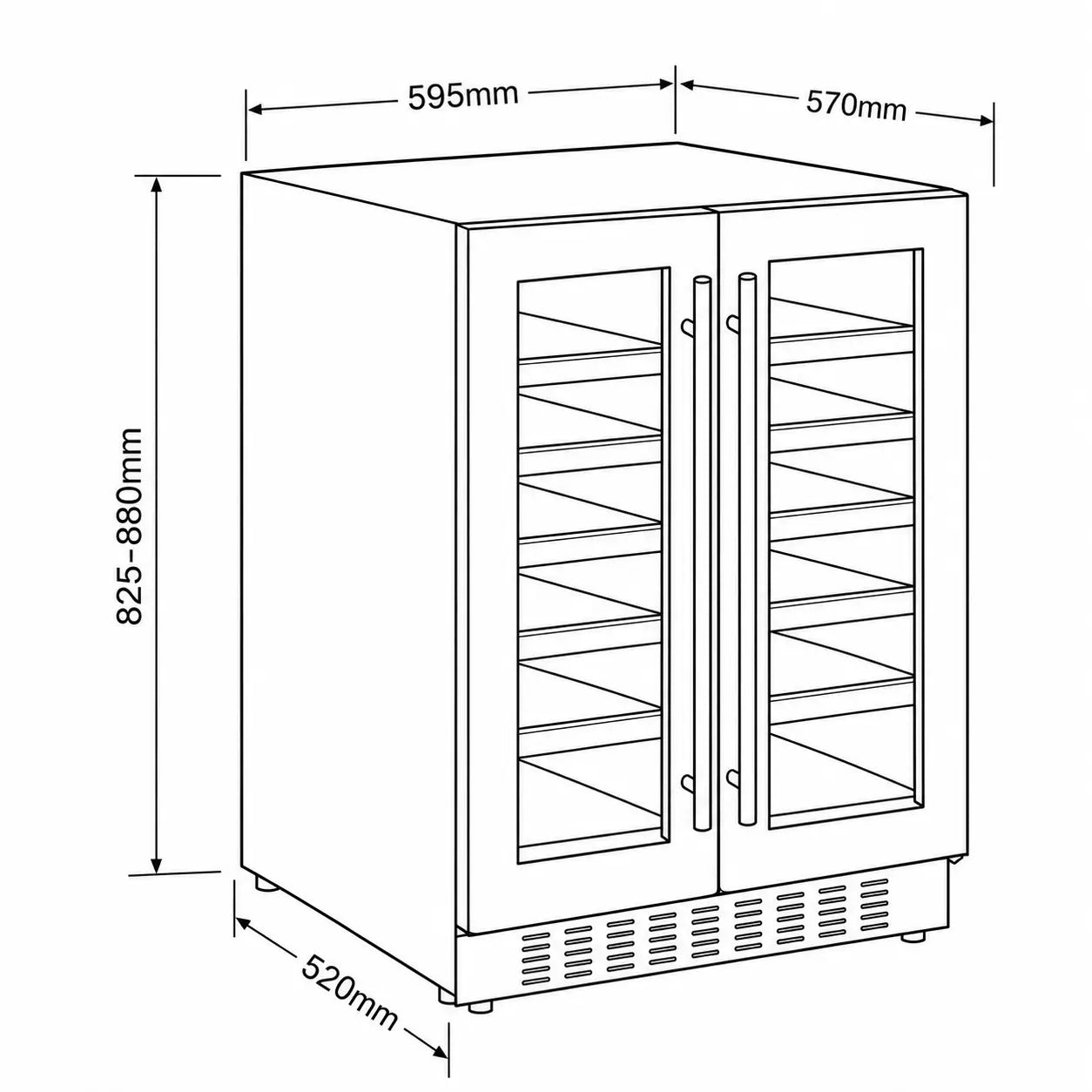 CDA dual-zone freestanding wine fridge