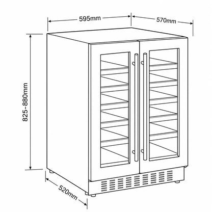 CDA dual-zone freestanding wine fridge