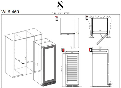 SWISSCAVE WLB-460F Mix Wine Fridge 