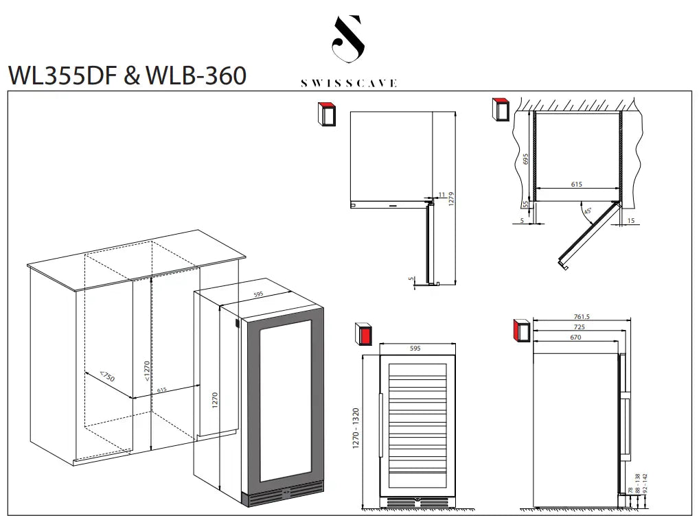 SWISSCAVE WLB-360F Mix Wine Fridge