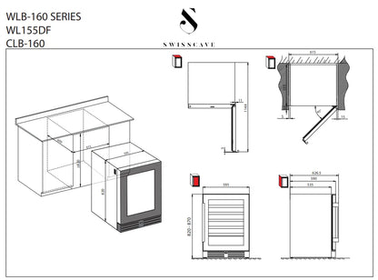SWISSCAVE WLB-160F Wine Fridge