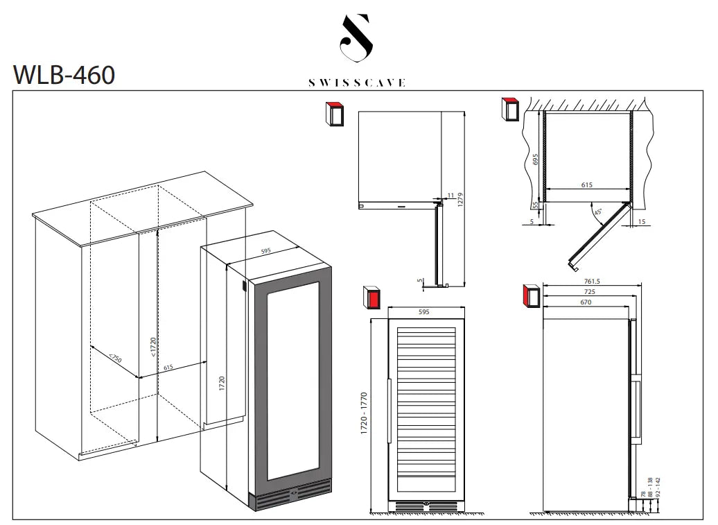 SWISSCAVE WLB-455F Wine Fridge