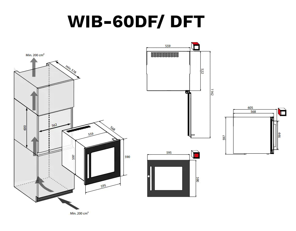 SWISSCAVE WIB-60DF Class Wine Fridge