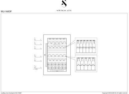 dual zone wine cooler WLI-160DF