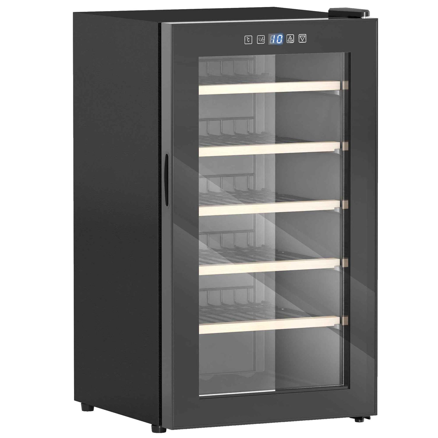 HOMCOM | 41 Bottle | Single Zone | Black | Wine Fridge