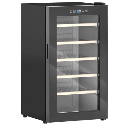 HOMCOM | 41 Bottle | Single Zone | Black | Wine Fridge
