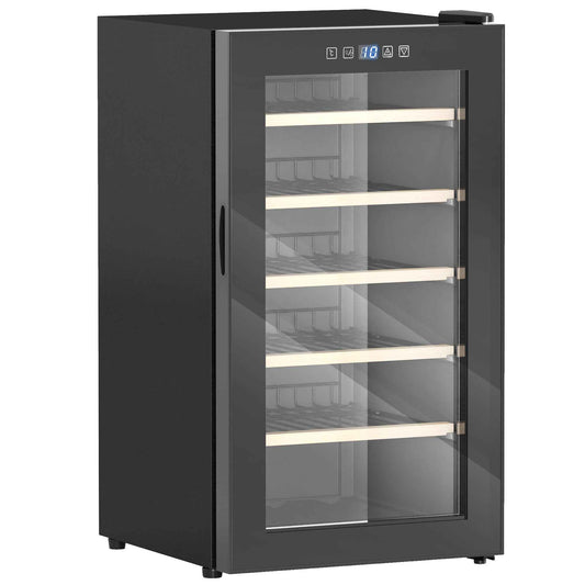 HOMCOM | 41 Bottle | Single Zone | Black | Wine Fridge