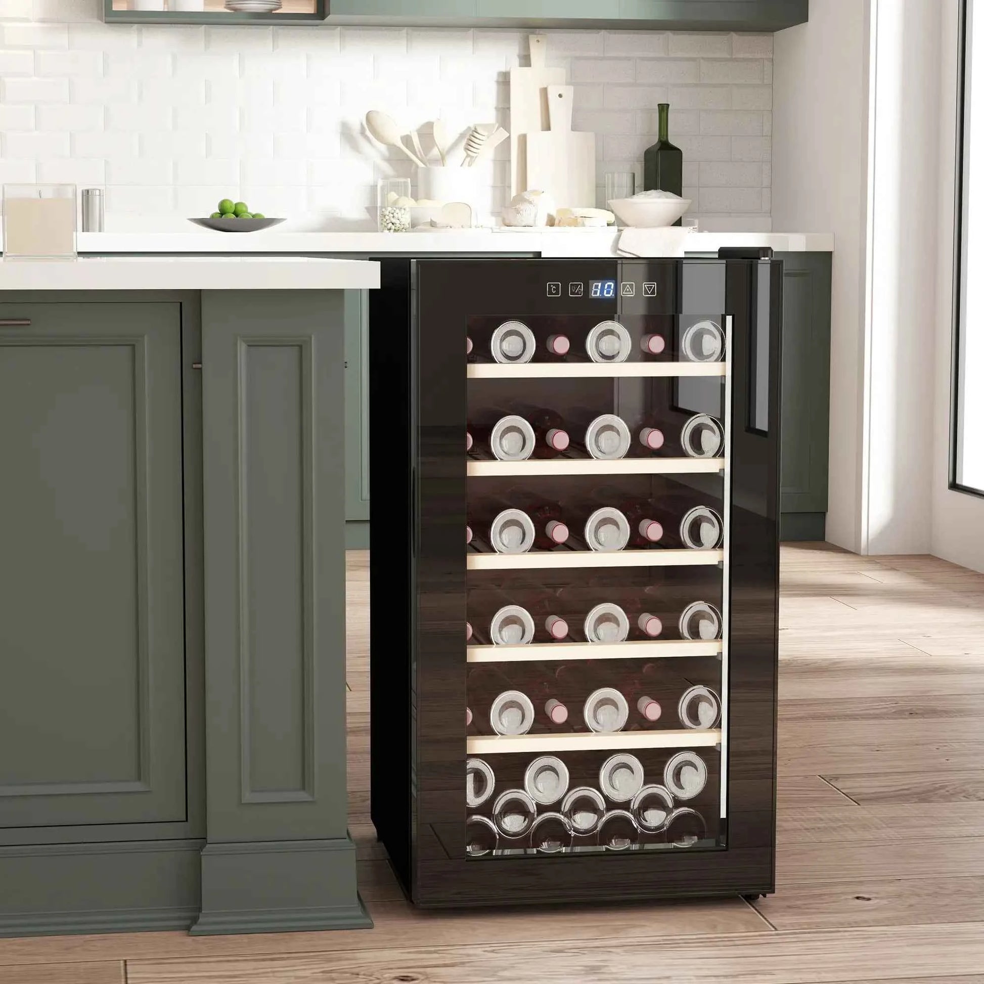 HOMCOM | 41 Bottle | Single Zone | Black | Wine Fridge