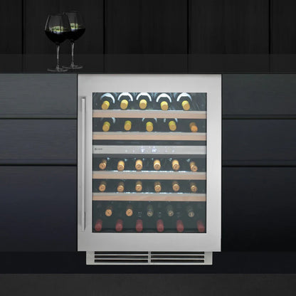 Caple WI6150 Wine Fridge | 44 Bottle | Dual Zone | Stainless Steel