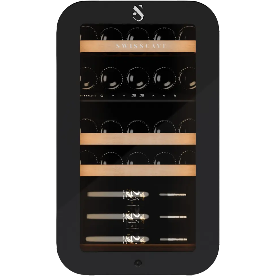 WLB-120DF-BLACK dual zone wine cooler