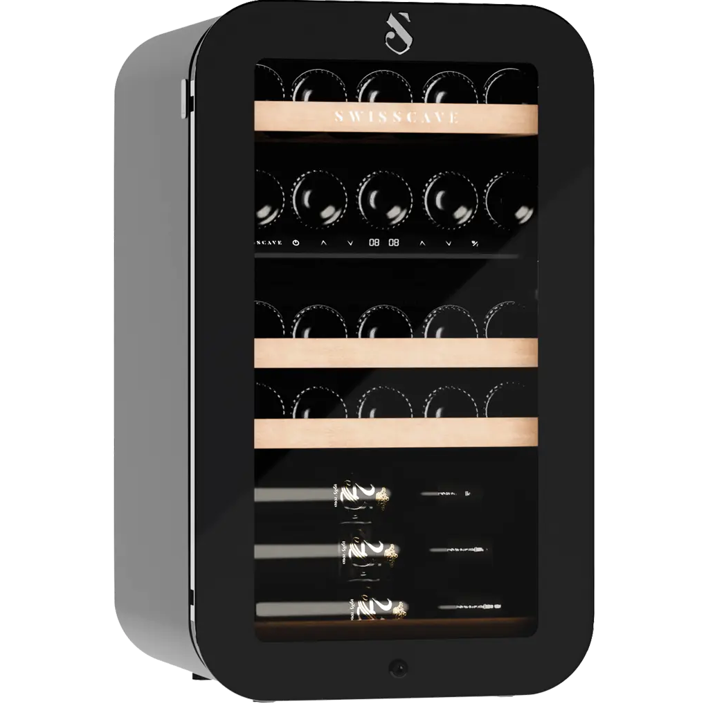 WLB-120DF-BLACK dual zone wine cooler