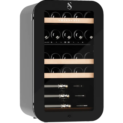 WLB-120DF-BLACK dual zone wine cooler