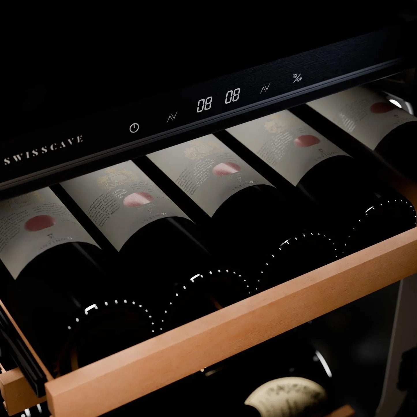 WLB-120DF-BLACK dual zone wine cooler