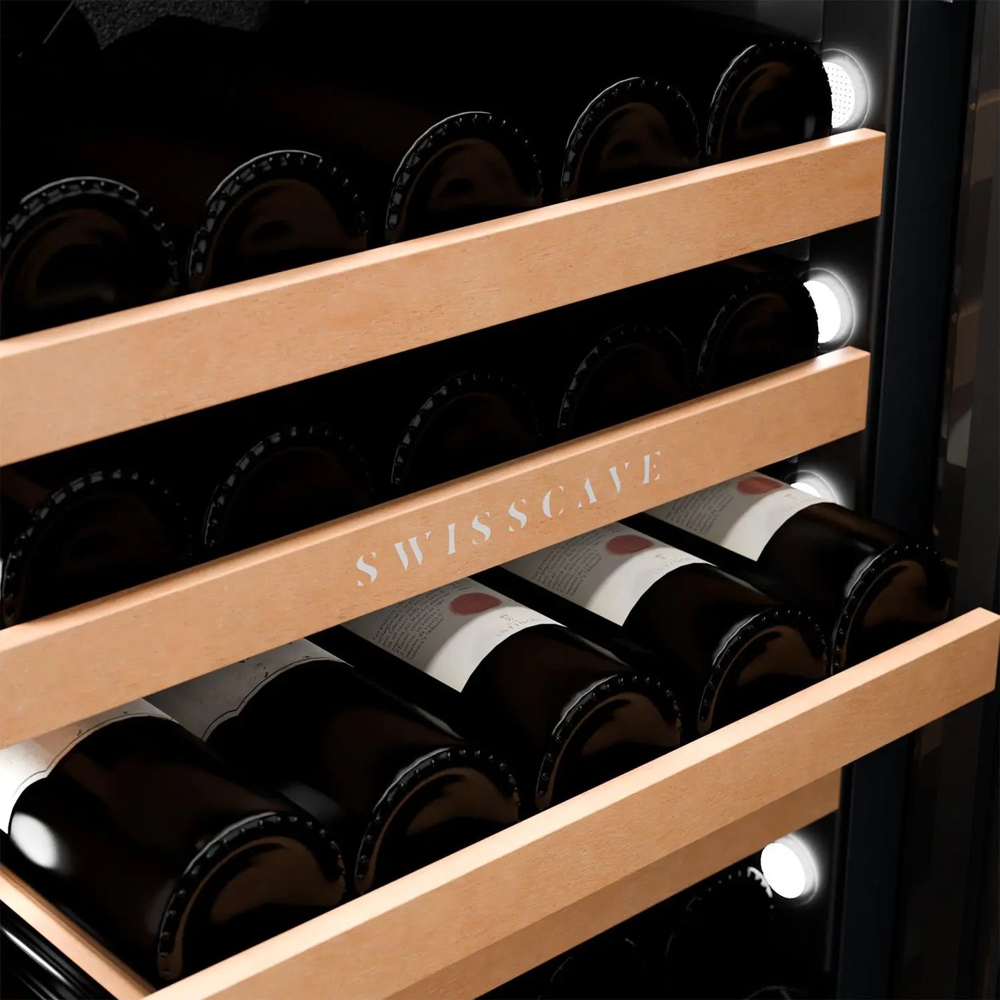 SWISSCAVE WLB-320DF Black Wine Fridge