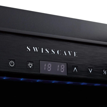 SWISSCAVE WLB-160DF Wine Fridge | 40 Bottle | Dual Zone | Black